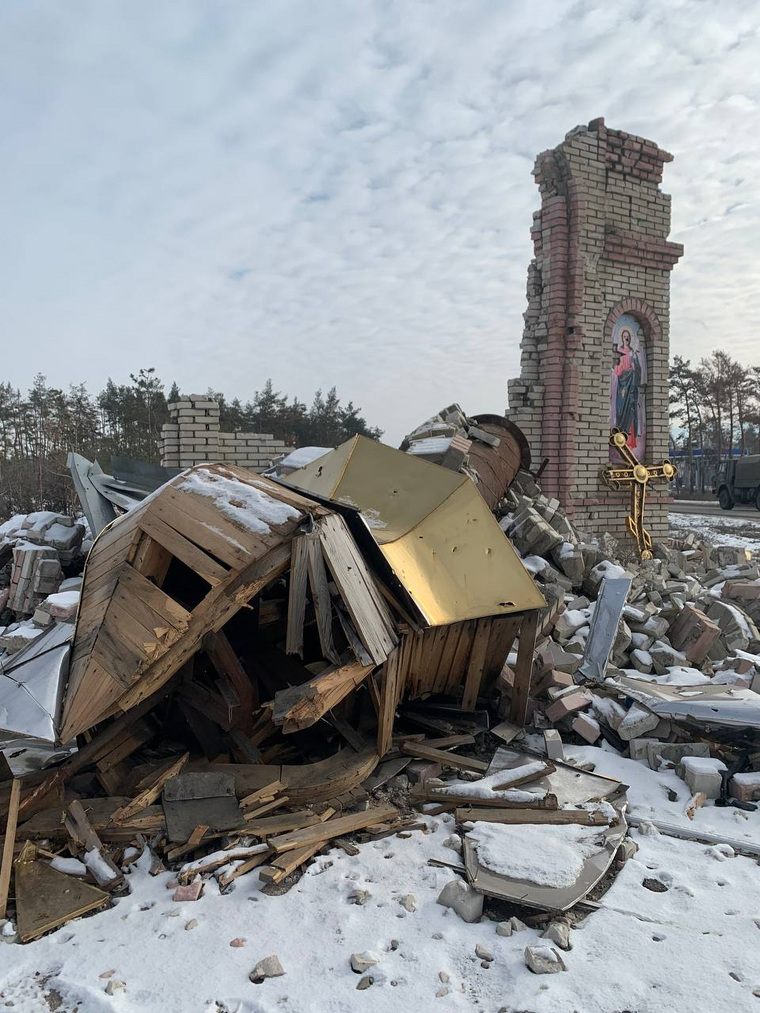 Все, что осталось от церкви в Северодонецке после удара украинских военных