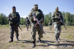 Training of volunteers before being sent to Ukraine.  Sverdlovsk region, military, machine gun, Kalashnikov, army, weapons, war, volunteers, special operation, PMCs, own, mercenaries