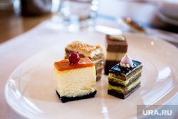 Presentation of desserts from the pastry chef at the Cucina restaurant at the Hyatt hotel.  Yekaterinburg, cake, dessert, sweet, sweetness, cooking