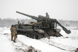 Вооруженные силы Украины. stock, зима, артиллерия, пушка, всу, сау гиацинт, stock