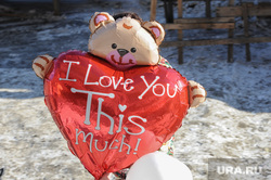 Liquidation of an illegally installed kiosk.  Demolition.  Chelyabinsk, heart, bear, Valentine's day