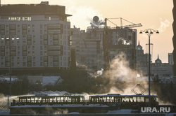 Морозы в Екатеринбурге , зима, общественный транспорт, город екатеринбург, плотинка, трамвай, мороз, холод