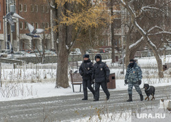 Виды города. Пермь, полиция, патруль ппс, кинолог с собакой