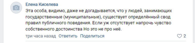 Некоторые пользователи считают, что муниципальные служащие должны соблюдать этикет в соцсетях