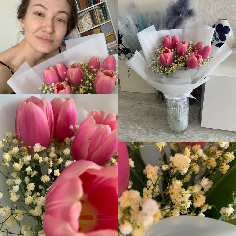 Вероника Самсонова и цветы от мэра