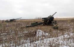 Вооруженные силы Украины. stock, зима, артиллерия, пушка, всу,  stock