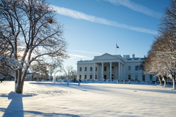 Президент США. stock, белый дом, зима, White house, stock
