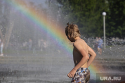 Последний день лета. Екатеринбург, радуга, лето в городе, радуга в фонтане