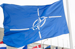 НАТО. stock, нато, флаг, брюссель,  stock