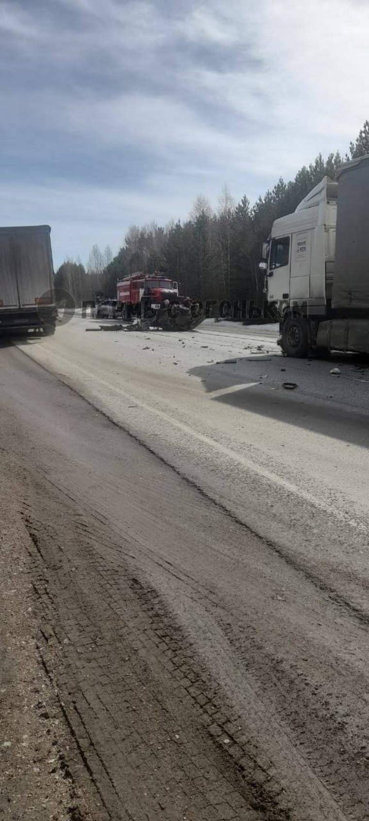 Инцидент произошел в районе 173-го км автодороги Пермь — Екатеринбург