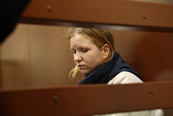 Дарья Трепова на судебном заседании по избранию ей меры пресечения в Басманном суде. Москва, трепова дарья