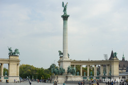 Виды Будапешта. Венгрия, заграница, площадь героев, будапешт, венгрия, монумент тысячелетия венгрии, достопримечательности будапешта, туризм