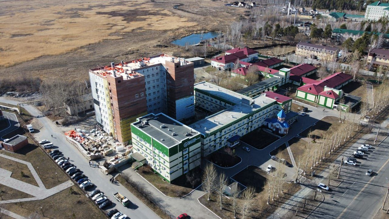 Хирургический корпус Курганского онкодиспансера (десятиэтажное здание) планируют сдать в эксплуатацию в 2023 году
