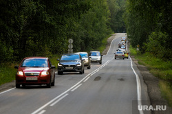 Дорога, трасса. М5. Челябинская область, лес, трасса, дорога, автотранспорт, автомобильная дорога