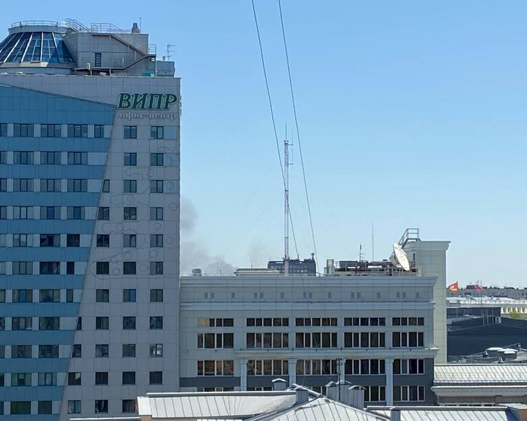 Дым было видно из центра Челябинска, но облако быстро рассеялось