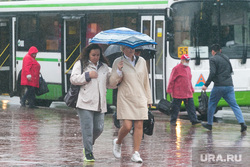 Дождливая погода. Тюмень, остановка, автобусная остановка, непогода, автобус, прохожие, остановка общественного транспорта, пешеходы, люди с зонтами, дождливая погода, пасмурная погода, дождь, человек с зонтом, прохожие весной