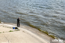 Рыбалка. Челябинск, вода, берег, озеро, водоем, лето, волны, увлечение, рыболов, шершневское водохранилище, водохранилище, рыбалка