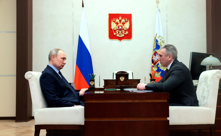 Встреча президента РФ Владимира Путина и губернатора Тюменской области Александра Моора
