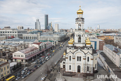 Екатеринбург с крыши "Рубина", улица 8марта, городской пейзаж, мытный двор, храм большой златоуст