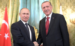 Эрдоган пообещал реализовать предложенный Путиным проект газового хаба