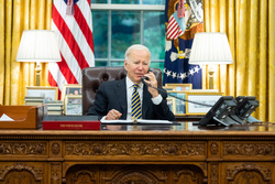 Президент США. stock, телефон, Джо Байден,  stock