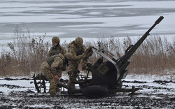 Вооруженные силы Украины. stock, зима, зенитка, всу, ЗУ-23, stock