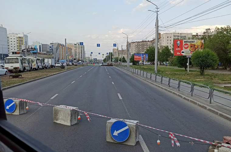 В Заозерном районе Кургана частично перекрыли проспект Голикова