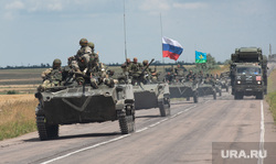 Колонна военной техники в районе Запорожской области. Запорожская область, военные, танк, сво