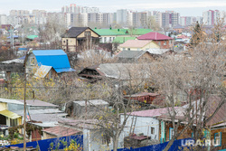 Виды города, осень. Тюмень, частные дома, частный сектор, зарека