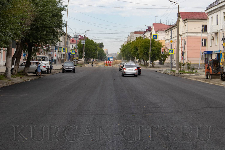 Участок улицы Мяготина в Кургане открыли для транспорта после ремонта