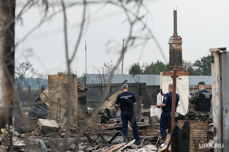 Последствия пожара в селе Шайдуриха. Свердловская область