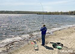 Рыбалка. Челябинск, вода, берег, озеро, водоем, лето, волны, увлечение, рыболов, шершневское водохранилище, водохранилище, рыбалка