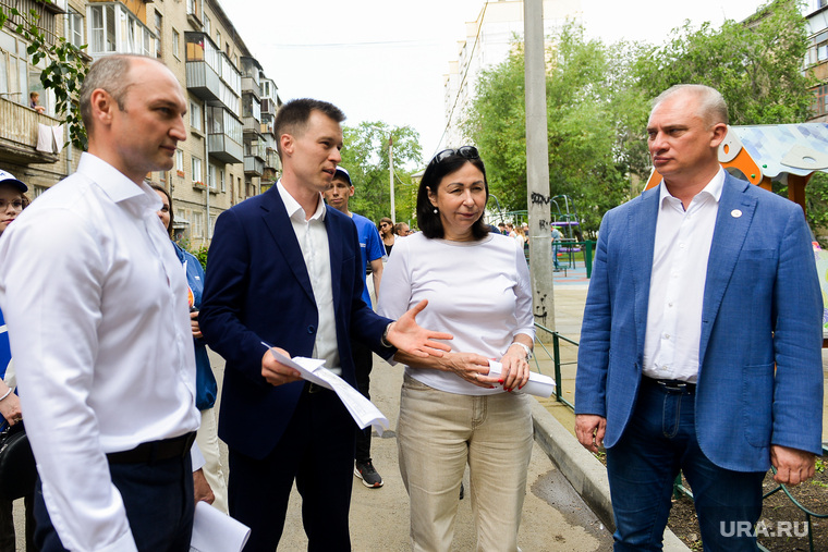 Наталья Котова на благоустройстве Тракторозаводского района. Челябинск 