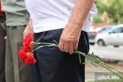 Возложение цветов к памятнику Дзержинского. Курган, гвоздики, возложение цветов