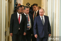 Встреча президента России Владимира Путина с премьер-министром Эфиопии Аби Ахмедом. Санкт-Петербург, путин владимир, ахмед аби