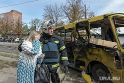 Обстрел около Крытого рынка. Донецк, обстрел