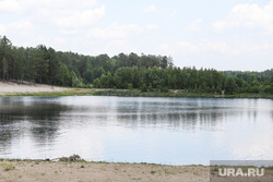 Закрытый пляж Голубые озера. Курган, голубые озера, пляж