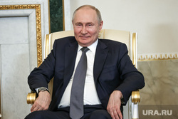 Владимир Путин на встрече с главой банка БРИКС Дилмой Роуссефф. Санкт-Петербург, путин владимир
