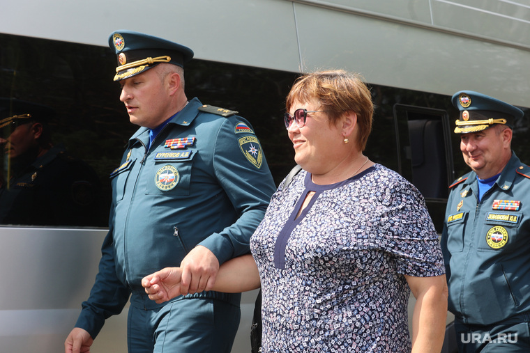 Приезд министра МЧС Куренкова Александра в село Юлдус. Курган