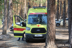 Водоросли на пляже Голубые озера. Курган , реанимация, скорая помощь