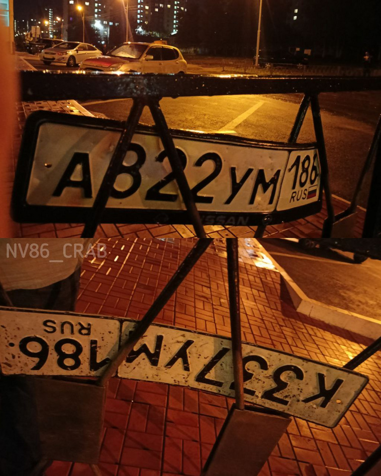 Очевидцы делятся фото номеров, найденных в луже на улице Омской