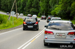 Дорога, трасса. М5. Челябинская область, трасса, обгон, дорога, автотранспорт, автомобильная дорога, поворот дороги