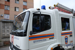 Последствия взрыва в городе Сергиев Посад. Московская область, центроспас, автомобиль спасателей