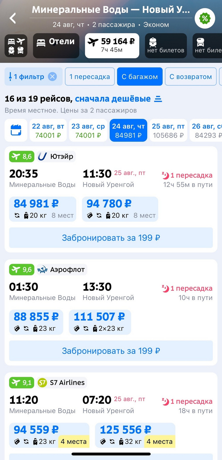 Стоимость билетов