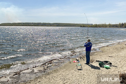Рыбалка. Челябинск, вода, берег, озеро, водоем, лето, волны, увлечение, рыболов, шершневское водохранилище, водохранилище, рыбалка