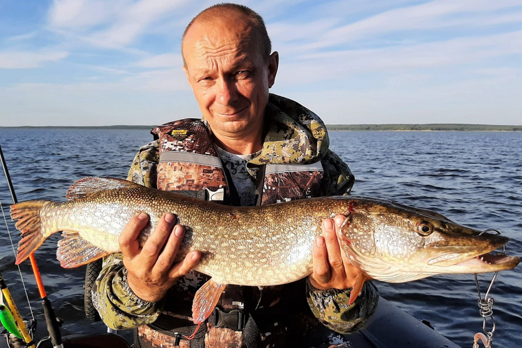 Также мужчина поймал трехкилограммовую щуку