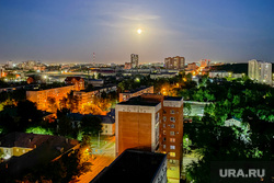 Ночь, луна. Челябинск, луна, ночь, городской пейзаж, полнолуние