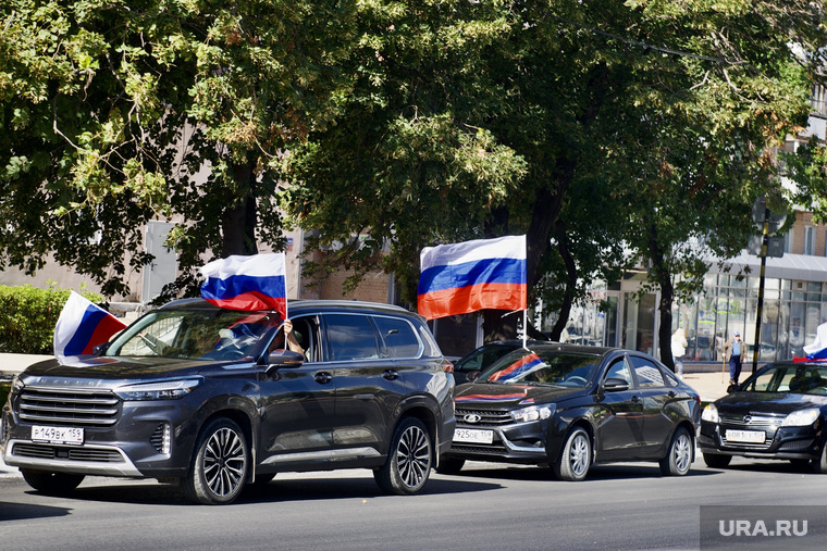 Митинг ЧВК Вагнер в День Российского флага. Пермь