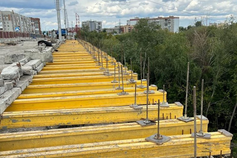 Ремонт второй части Бурова-Петровского моста в Кургане