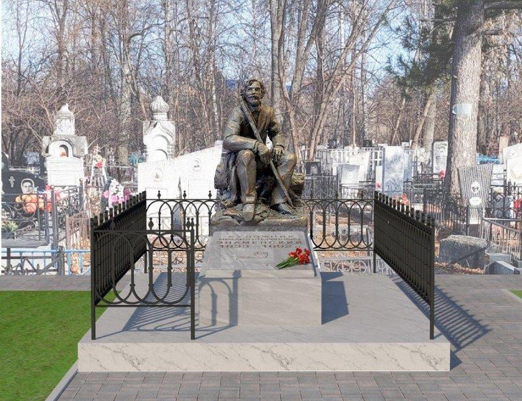 На могиле Михаила Знаменского установят скульптуру писателя